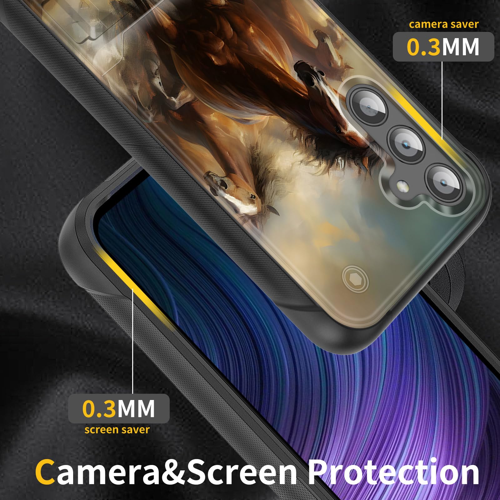 Efgwsder For Galaxy S25 Plus Case With Kickstand,Dual Layer Hybrid Hard Pc & Soft Silicone Rugged Shockproof Protective Phone Ca